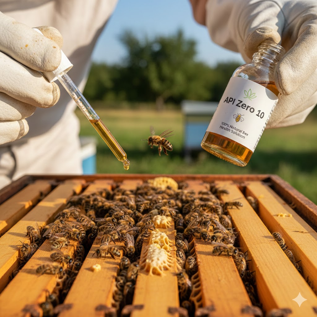 Arıcılıkta API Zero 10 kullanımı ile çıta aralarına doğal damlatma yöntemi uygulayan bir arıcı