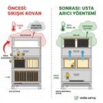 Usta arıcı yorumları ışığında hazırlanan, kuluçka sıkışıklığını gidermek için ballığa çerçeve transferi ve kovan içi dikey genişleme şeması